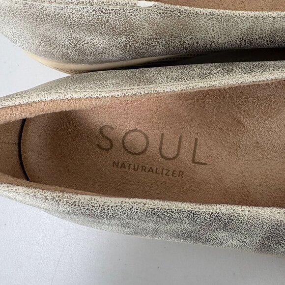 Naturalizer Soul Neela Slip On Ballet Flat Womens 8.5 M Gold Shimmer Shoes - Picture 5 of 9